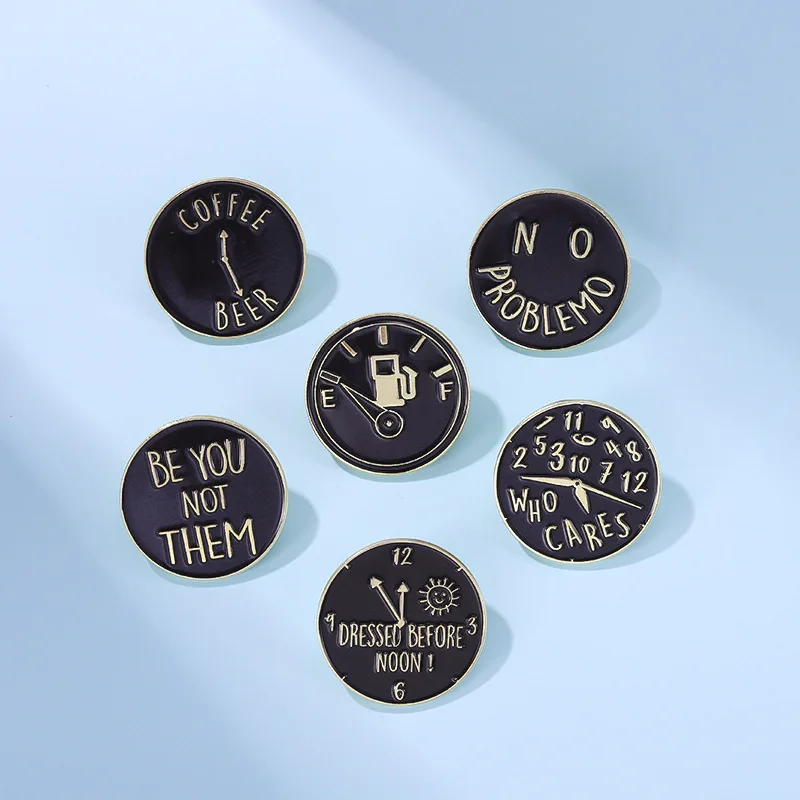 

Be You Not Them Pins Coffee Letter Pins Round Coffee Pins Clothing Backpack Alloy Brooch Enamel Lapel Pins Badge Wholesale