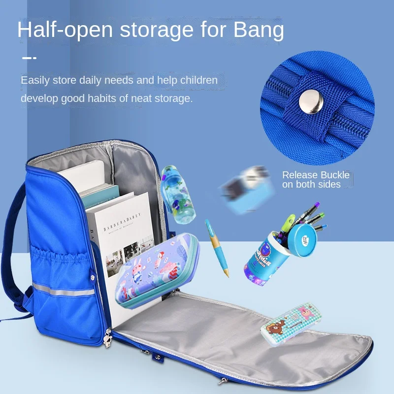 School Bags Kids Backpack The New Waterproof School Bag Primary School Backpack Children's Shoulder Bag Security Luminous Strip