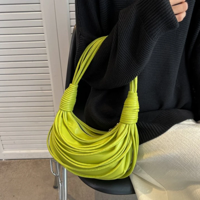 

2023 креативная модная дизайнерская сумка, Женская Повседневная универсальная однотонная сумка через плечо, женская уличная трендовая сумка