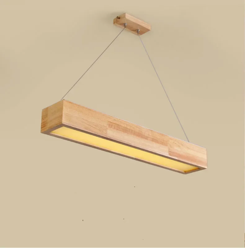 Светодиодный деревянный подвесной светильник с акриловым абажуром в