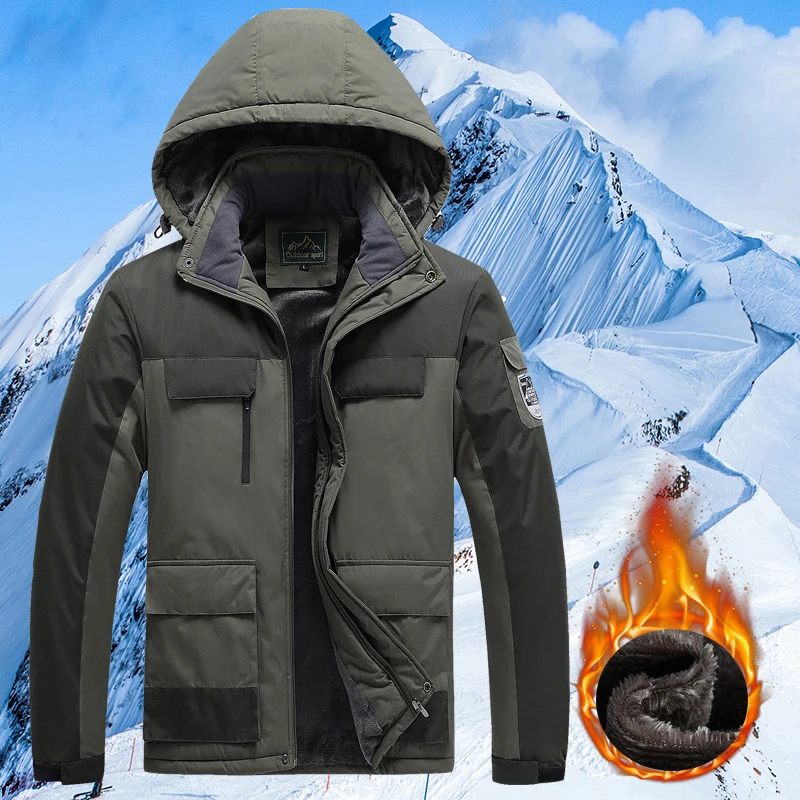 Men Women Waterproof Windproof Sports Snow Jacket Winter Thick Warm Skiing Snowboarding Hiking Camping Fleece Coat Plus Size 9XL