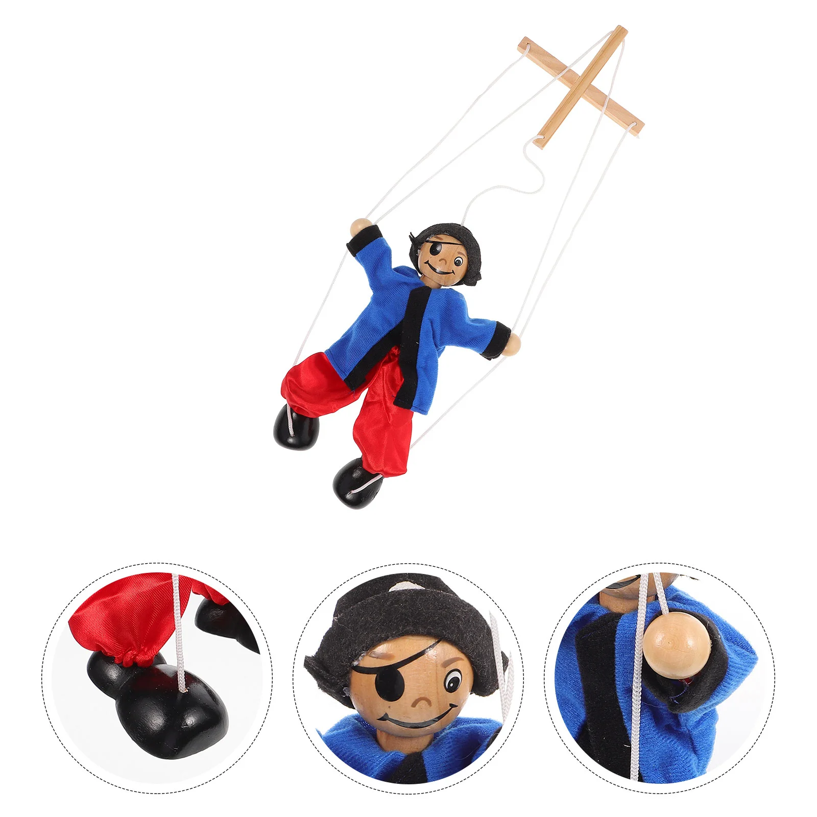 

Marionette Lovely Marionettes Exquisite Wooden Pirate Puppet Bulk Toys Kids Unique Statue Interactive