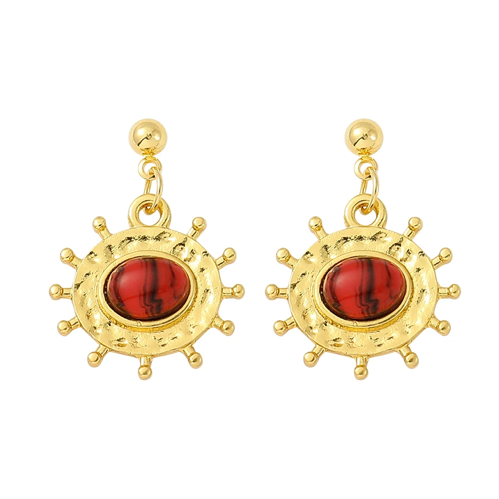 

Move House of the Dragon Rhaenyra Targaryen Drop Earrings Gold Plated Aretes for Woman Fans Christmas Jewely Gift