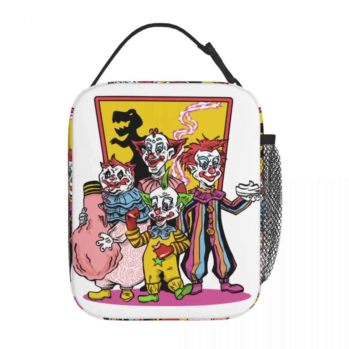 

Killer Klowns From Outer Space Thermal Insulated Lunch Bag Outdoor Classic 80s Horror Clown Box for Lunch Thermal Cooler
