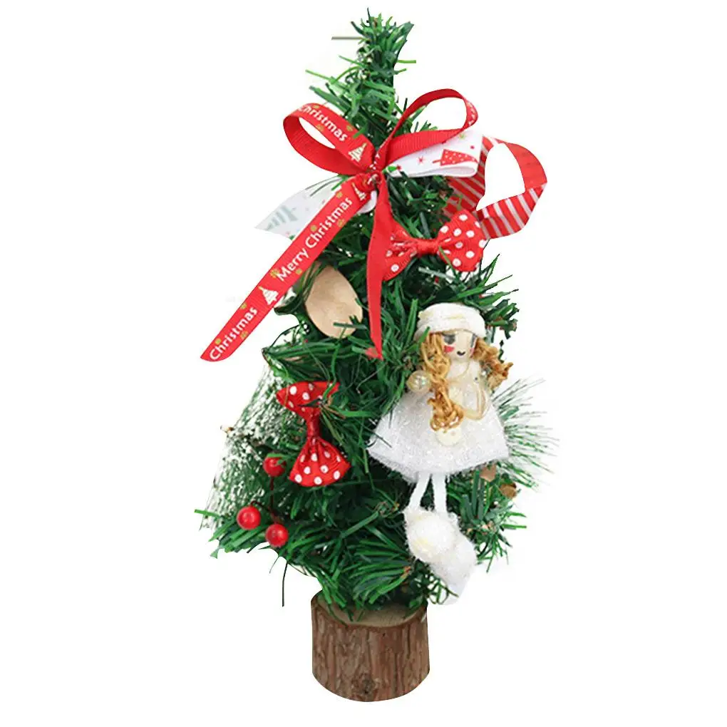 

Merry Christmas Desktop Xmas Tree Ornament Home Office Table Top Glowing Tree Decor Holiday New Year Decoration