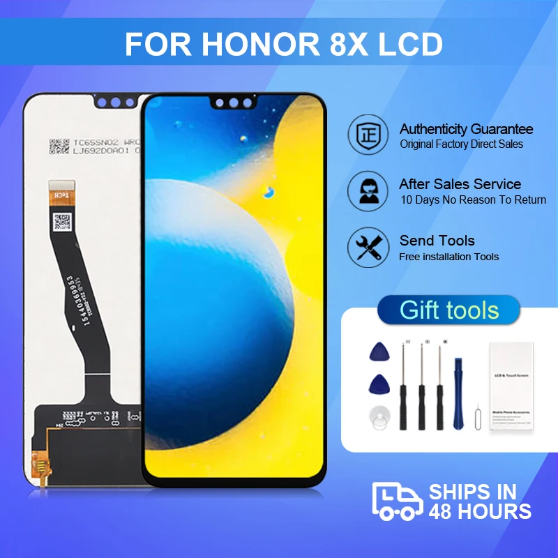

6.5 Inch Display For Huawei Honor 8X LCD Touch Screen Panel Digitizer JSN AL00 L22 L21 Assembly With Tools Free Ship Brand New