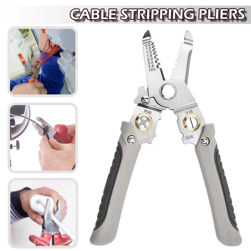 

Crimping Pliers Multi-function Mini Wire Stripper Decrustation Hand Manual Plier With Wire Stripping Cutting Crimping Tool
