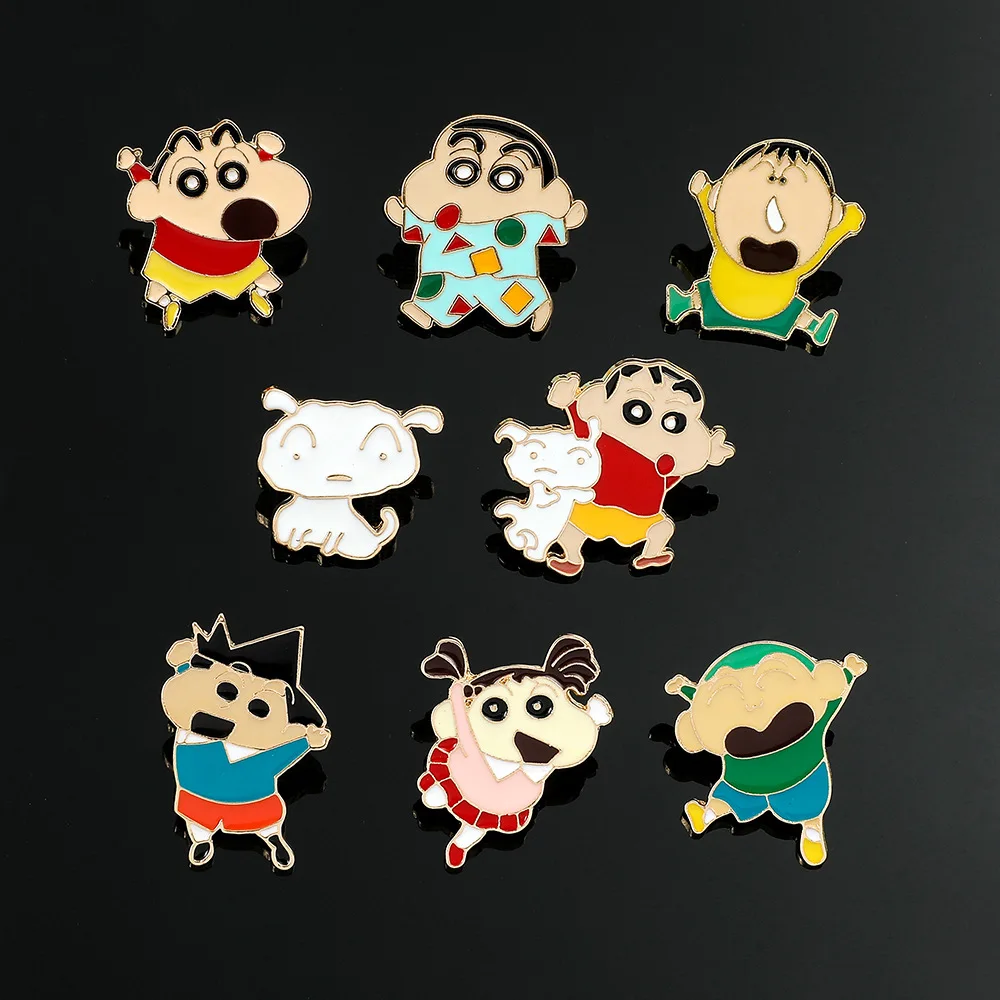 

Crayon Shin Chan Lapel Pins Backpack Japan Anime Jeans Enamel Brooch Pin Women Fashion Jewelry Gifts Funny Child Cartoon Badges