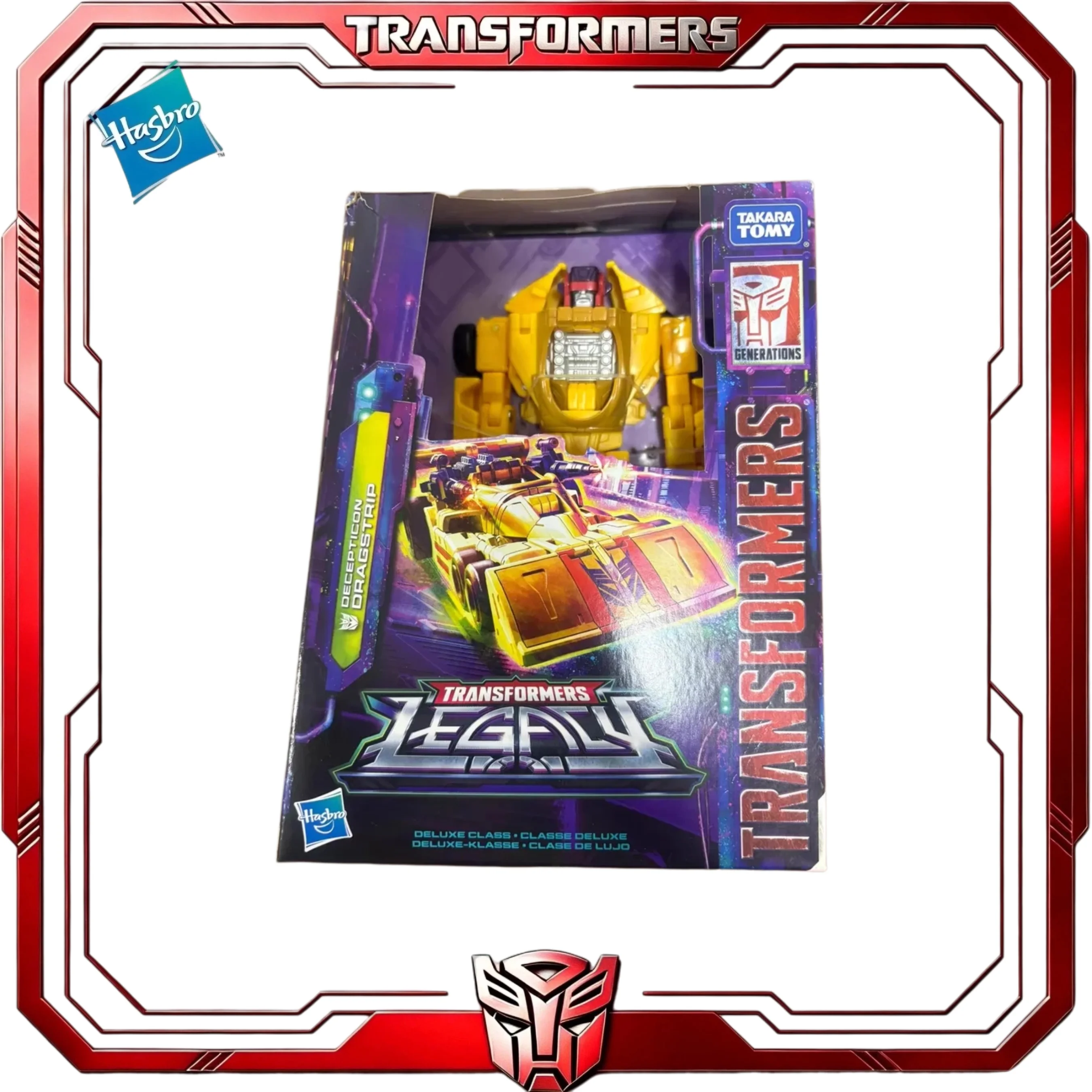 Фото В наличии: Коллекционная фигурка Transformers Legacy Deluxe Dragstrip Hasbro G1 Stunticon Menasor Arm Racecar – подарок для фанатов №4