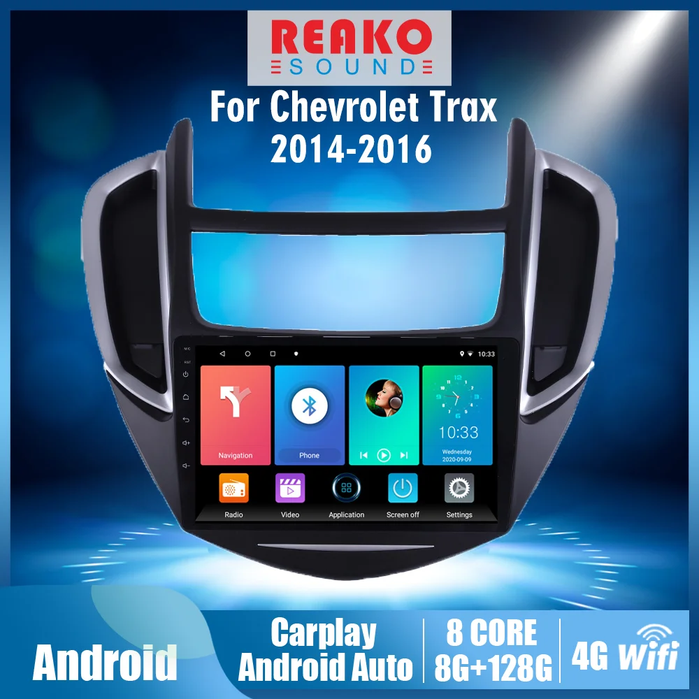 

9 Inch Touch Screen GPS Navigation Multimedia Player 2 Din Car Radio For Chevrolet Trax 2014-2016 Android 4G WiFi Carpaly BT
