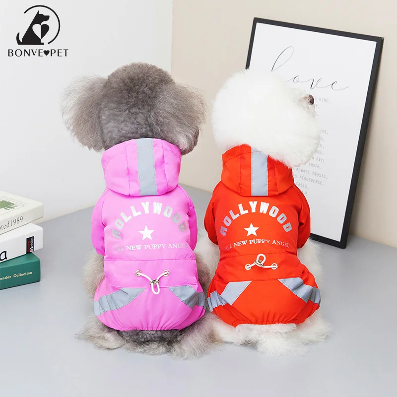 

4 Colors Dog Raincoat Puppy Waterproof Clothes For Small Dogs Outdoor Pet Rain Coat Dog Accessories S M L XL XXL