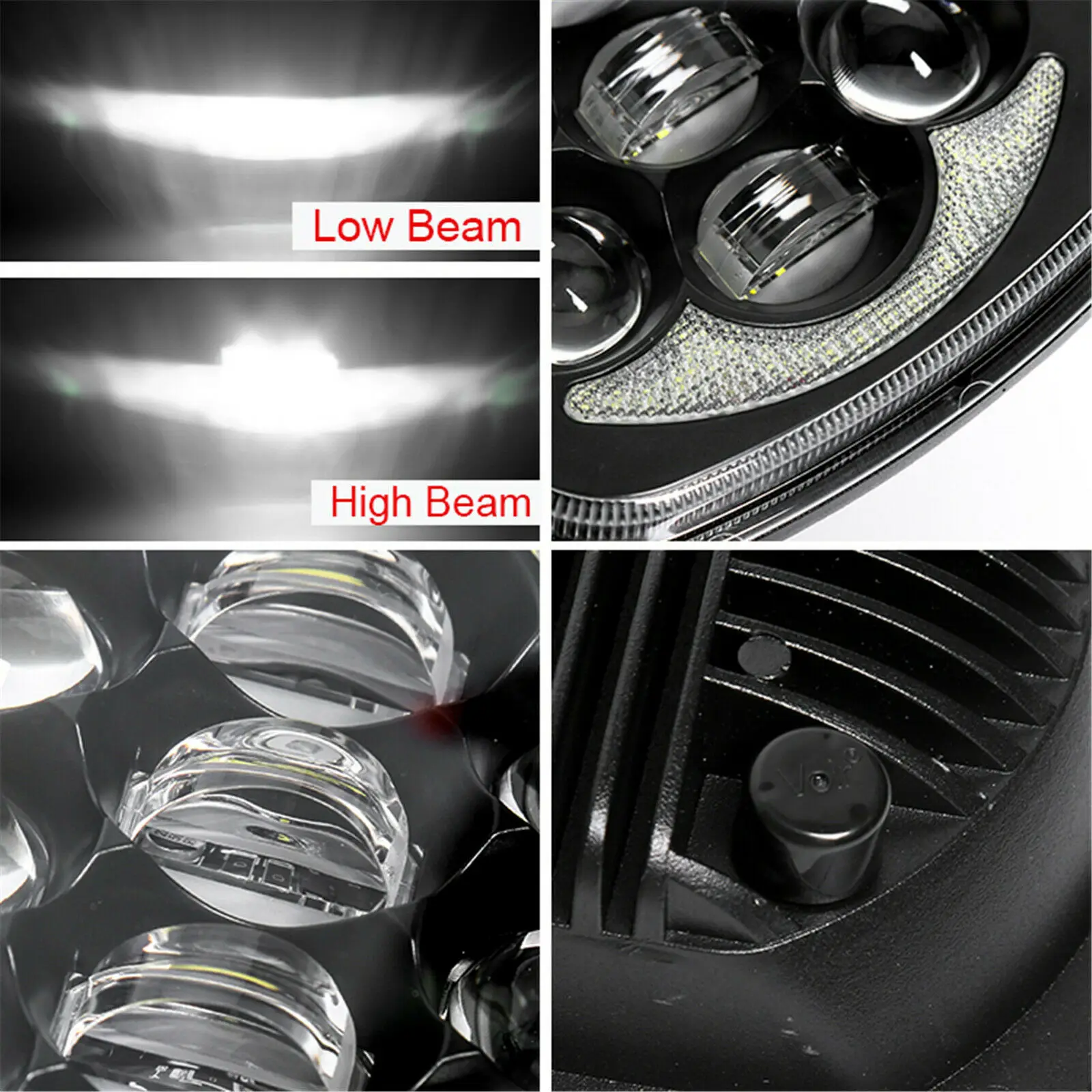 2pc 105W DRL 7X6 5X7 Led Headlights For Jeep Wrangler YJ Cherokee XJ H4 Plug H6054 Headlight H5054 6052 Car Accessories