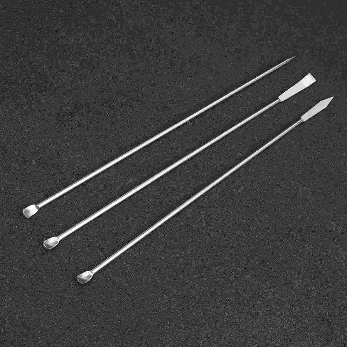 

3pcs Stainless Steel Stainless Steel Micro Spoons Laboratory Reagent Spoons Stainless Steel Spoon Microspoon Spatula