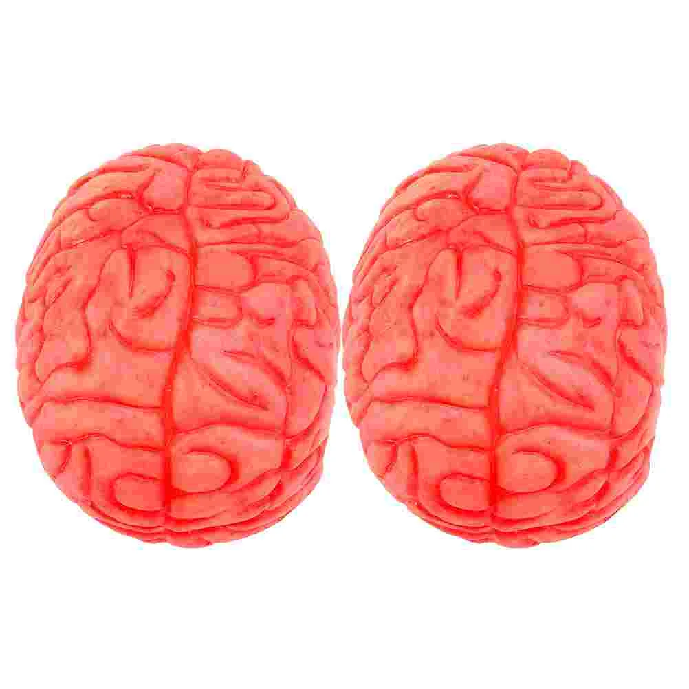 

2 Pcs Simulation Human Organs Realistic Brains Latex Emulsion Prank Props