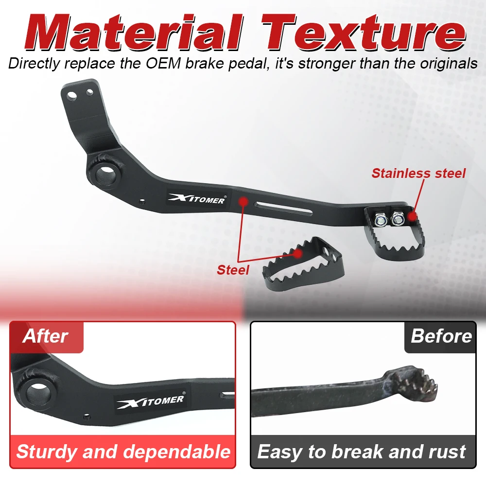 Фото Для Yamaha TW200 1987-2021 2022 2023 2024 2025 мотоциклетный задний ножной тормозной рычаг, складной рычаг переключения передач, рычаг переключения передач №3