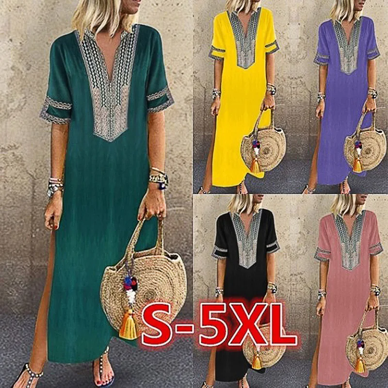 

Women's 2023 summer new slim-fit short sleeve positioning printed women's dress