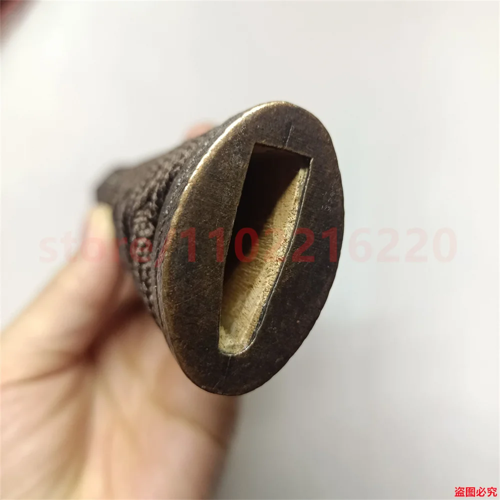 Фото Уникальная ручка Rikko Battle Tsuka 27 см/21 см, ручка из сплава Fuchi Kashira Menuki для Японии, настоящая японская самурайская катана, фитинги, новинка №3