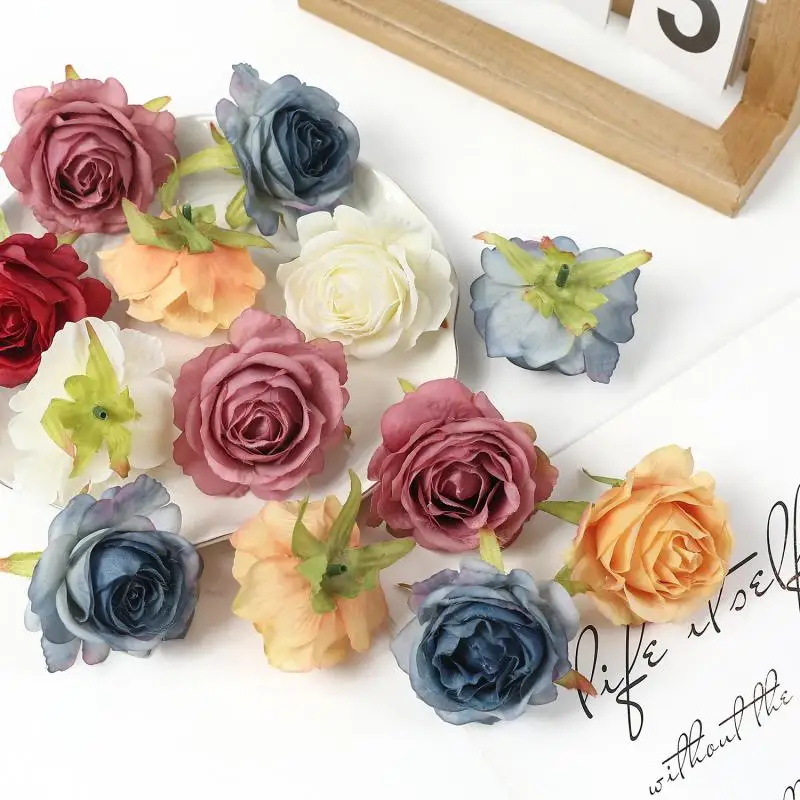

Rose Artificial Flowers Silk Fake Flowers For Home Room Decor Party Wedding Valentines Day Decorations DIY Crafts Accessory