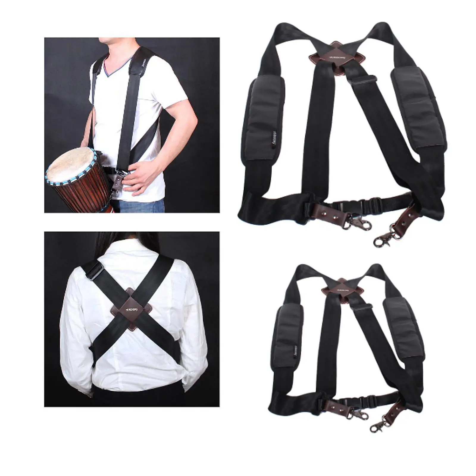 Регулируемый плечевой ремень с утолщенной накладкой для ручного барабана