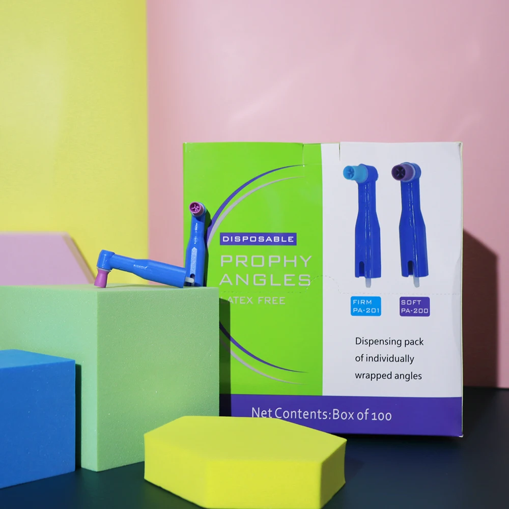 SPTA 100PCS Purple Dental Disposable Pro Angle Prophy Angles Cup Dentist Assistant Dental Teeth Improved For Smoother Operation