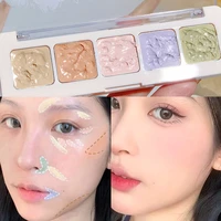5 color concealer palette moisturize natural facial cream cover dark circles acne professional makeup cosmetic even skin tone