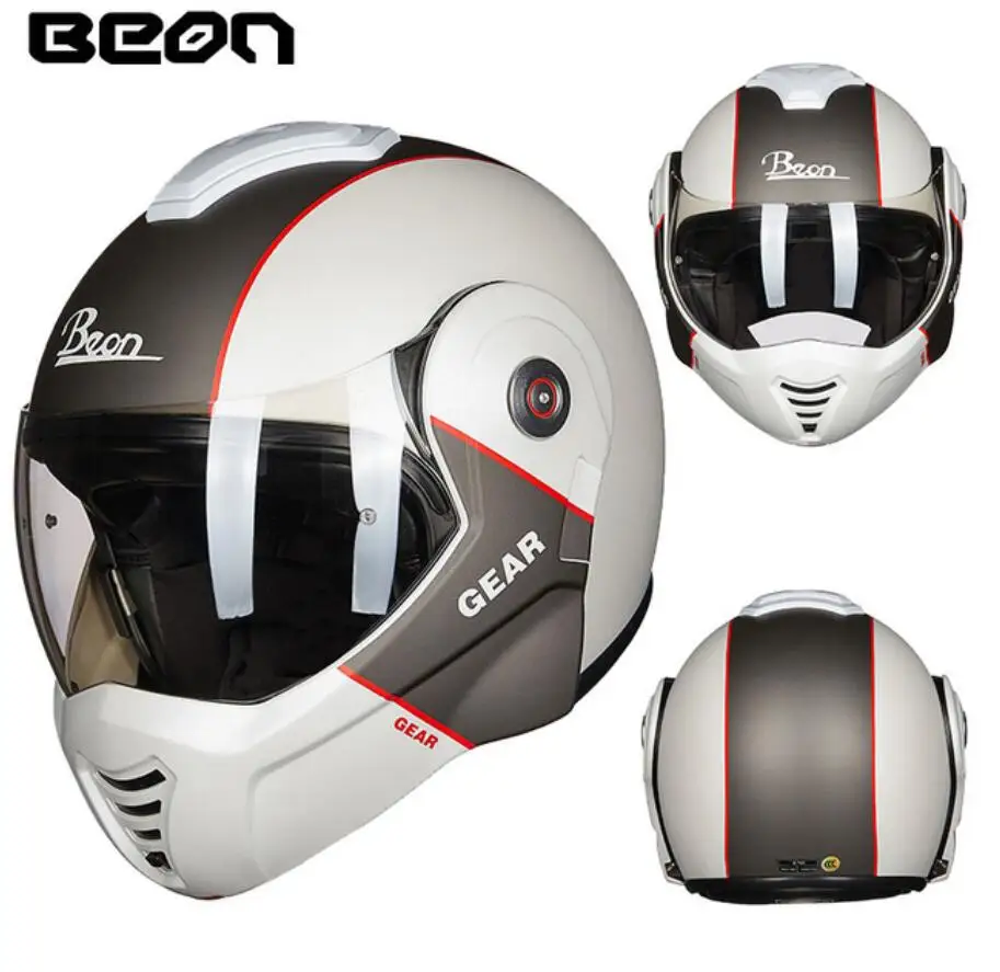 

2021 Capacete BEON T702 Flip up Motorcycle Helmet Modular Helmet beon back somersault Moto Casque Casco ECE approved helmet