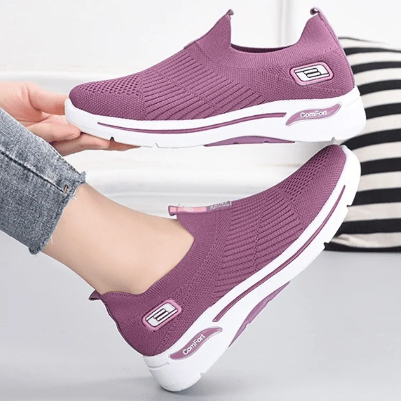 

Women Summer Flat Shoes Low Shoes Pink Sneakers Nursing Casual Solid Color Round Toe Wear To Office Vulcanized Shoes Wedge Soles