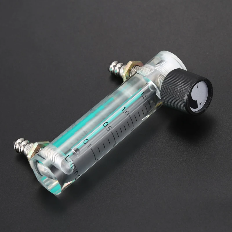 

2X 0.1-1.5LPM 1.5L Oxygen Flow Meter Flowmeter With Control Valve For Oxygen Air Gas