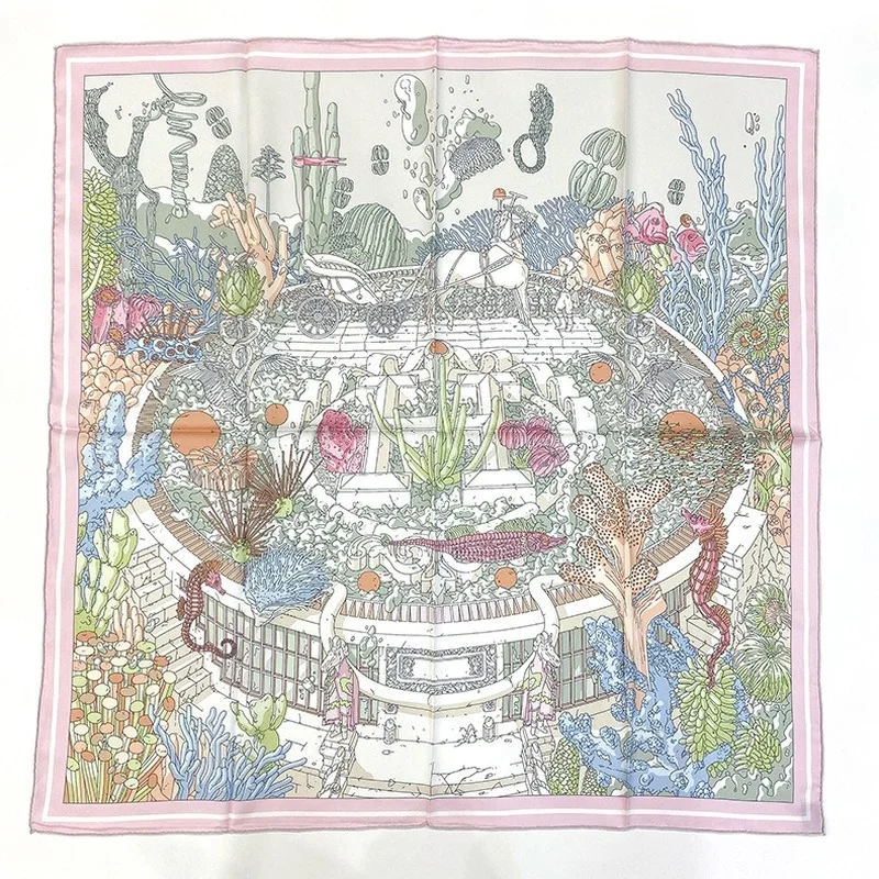 

Atlantis Twill Square 90*90cm Personality Fashion Women's Scarf Scarf Luxury Women's Silk Scarf Pareo Elegant Woman Shawl