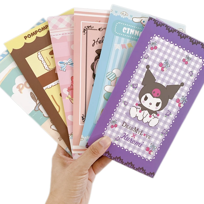 Sanrio, Hello Kitty мультфильм Kuromi Cute DIY Ручная учетная запись Kawaii Материал Упаковка наклеек ноутбук аниме Декор Наклейка для скрапбукинга