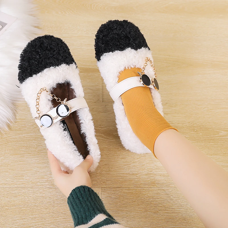 

Туфли женские с круглым носком, удобные и элегантные повседневные кроссовки, лоферы, меховые, разные цвета, Мокасины, топ-сайдеры, Осень-зима