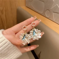 new arrival retro flower pearl earrings all match earrings for women hanfu jewelry accessories wholesale