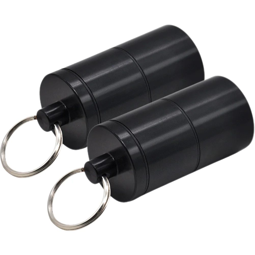 

Holder Container Case Keychainpocketoutdoor Portable Airtight Containers Travelbox Aluminum Alloy Storage First Aid Pendant