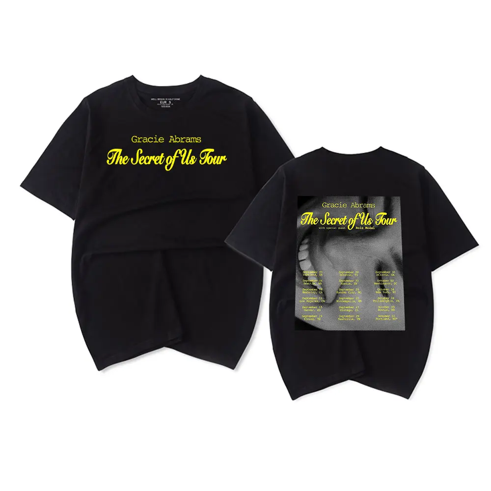 Футболка Gracie Abrams The Secret of Us Tour 2024 Повседневная модная футболка унисекс с короткими