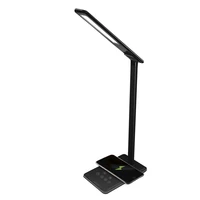modern design eye caring led desk lamp dimmable table lamp with qi wireless charger