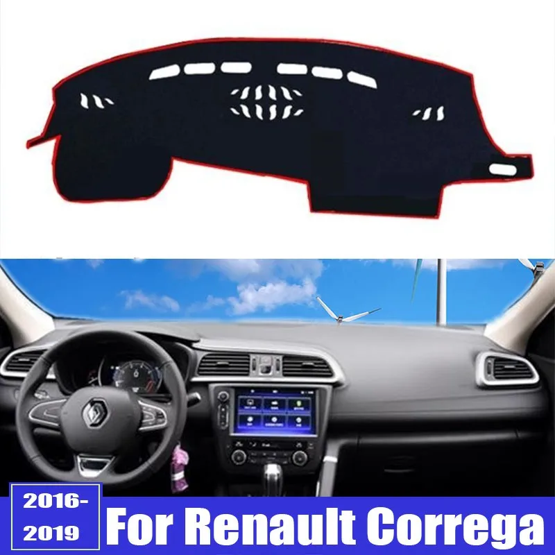 

Накладка на приборную панель автомобиля для Renault Correga 2016 2017 2018 2019 пальный нековрик аксессуары для ковров