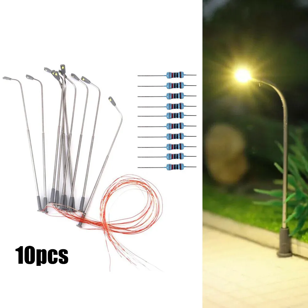 

Lighting Street Model Light Modern Street OO Scale Or HO Scale Set With Resistors 10 Pcs 10cm 3V Kit LED Lantern