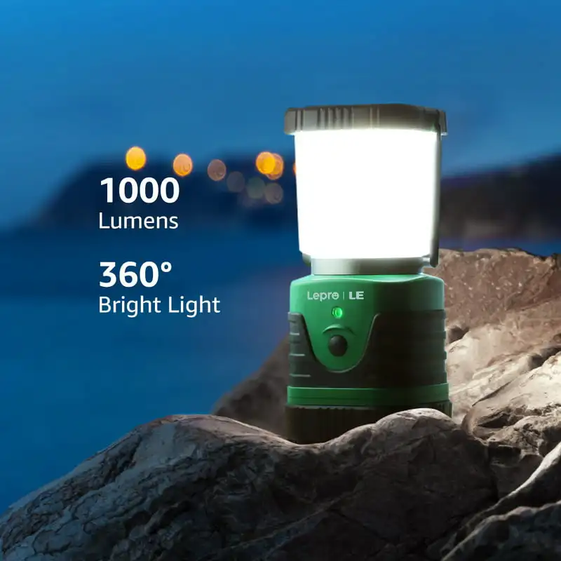 

Free shipping Camping Lantern Rechargeable, 1000LM, 4 Light Modes, 4400mAh Power Bank, IP44 Waterproof, Perfect Lantern Flashlig