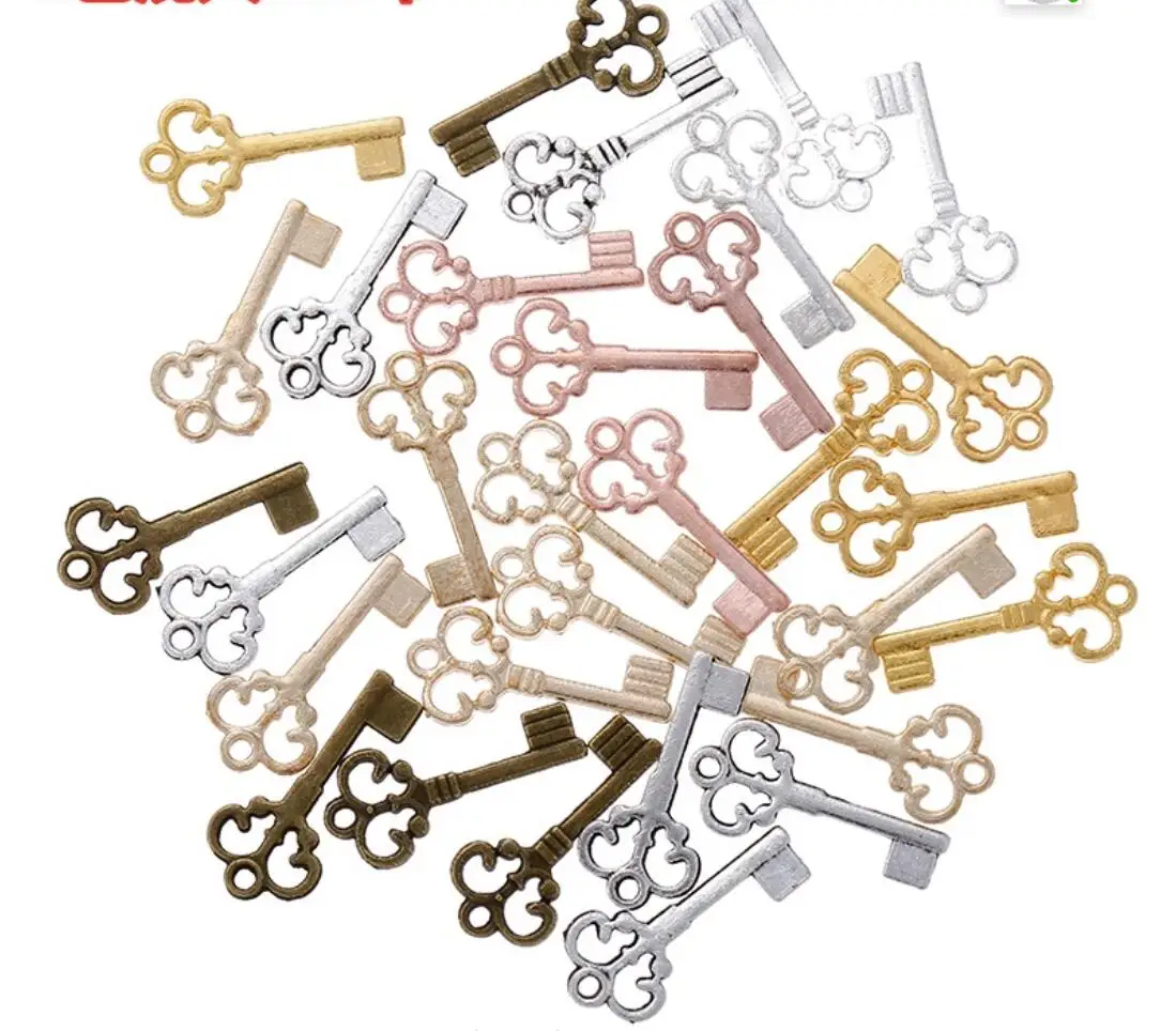 

New Arrival 20 pcs/lot Alloy Charms Pendant key silver plated 21*10 mm Jewelry Making DIY Charms Handmade Crafts F0047