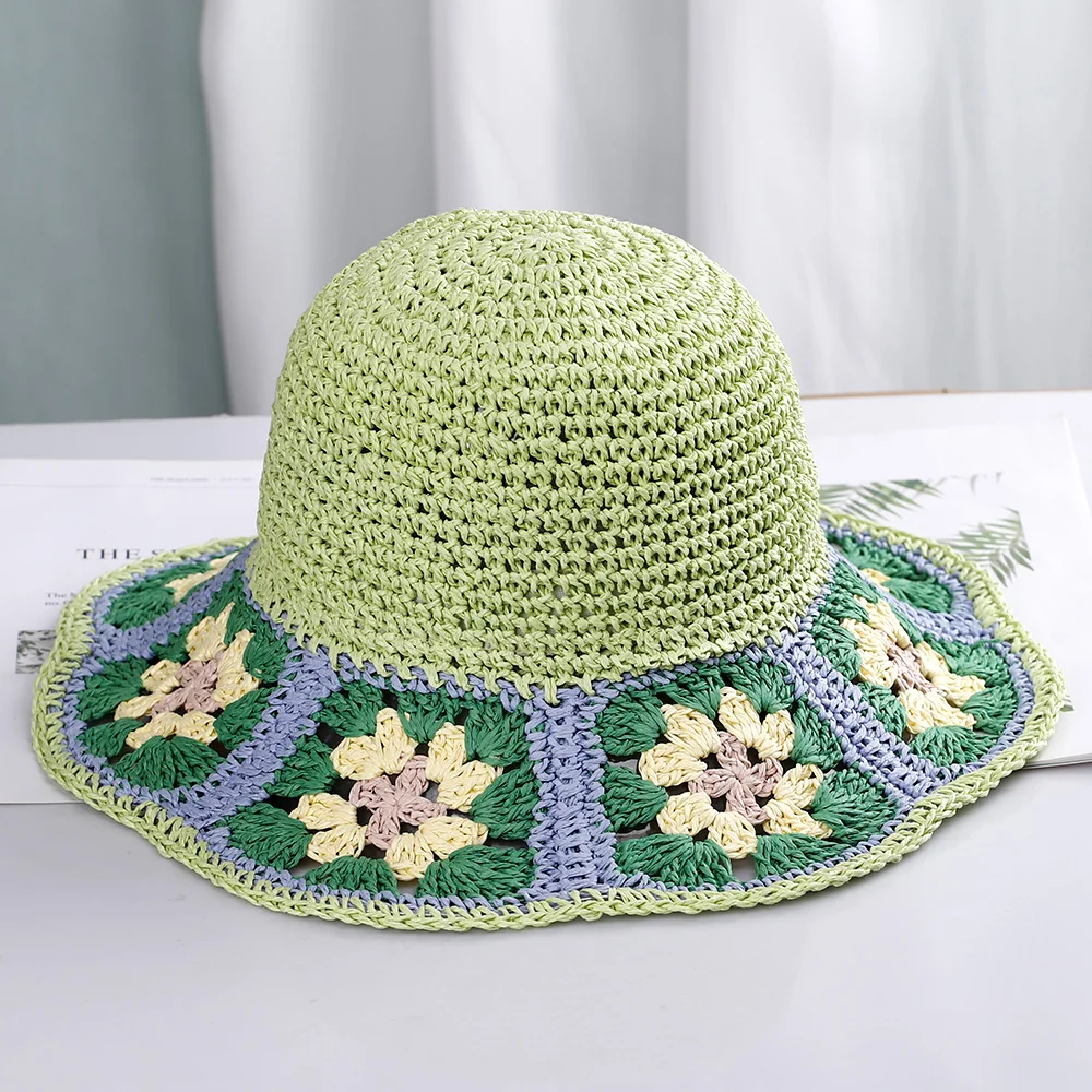 

NEW 2023 Womens Straw Hats crochet hat Panamas UV Protection Sun Visor Beach Hats Women Visors Ladies hat Women Summer Sun hat