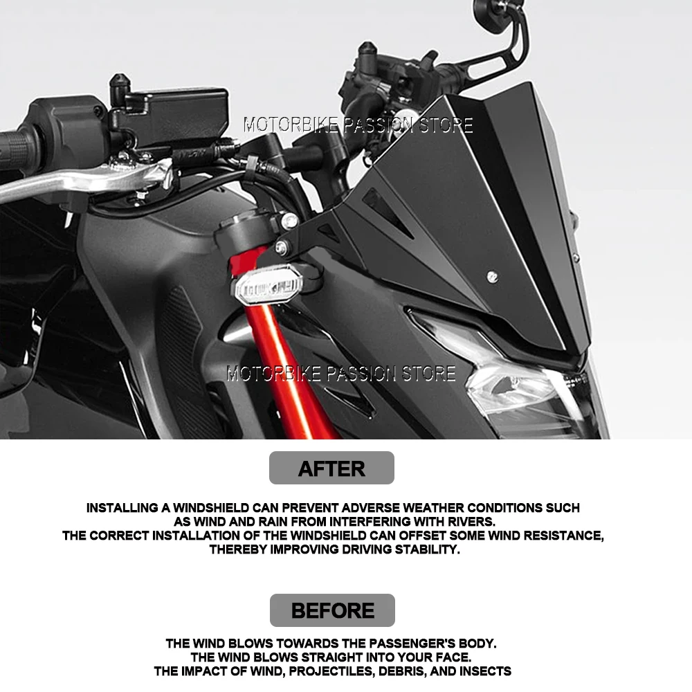 Лобовое стекло для мотоцикла CB750 Черное защиты от столкновений аксессуары