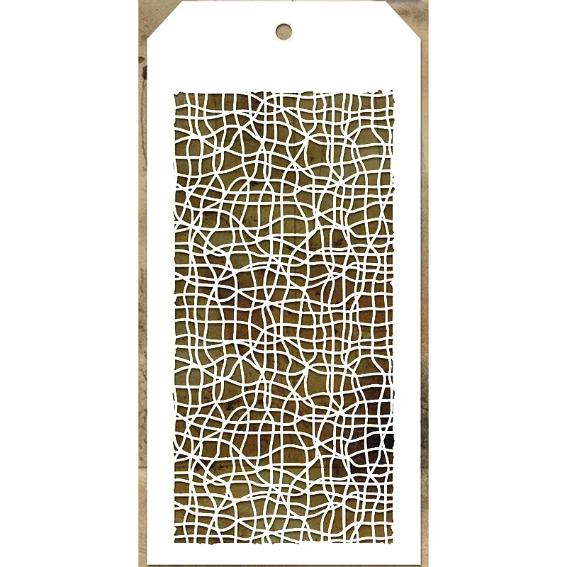 Новая этикетка с маленьким узором трещин пластиковый трафарет для фона