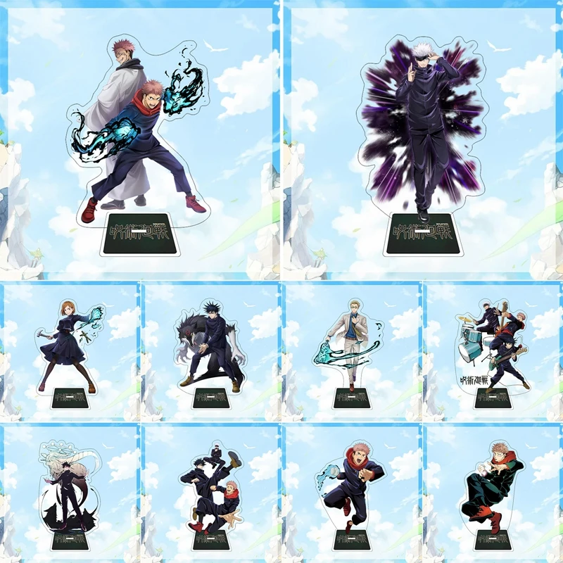 

Anime Jujutsu Kaisen Acrylic Stand Figure Model Plate Itadori Yuji Gojo Satoru Kugisaki Nobara Desk Decor Cosplay Gift Jewelry