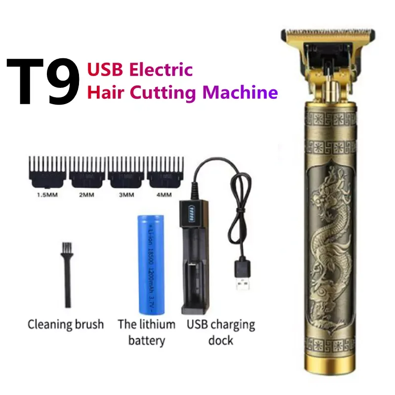 T9 Hair Cutting Machine USB  Hair Clipper Professional Beard Trimmer Rechargeable Hair Trimmer Man Shaver For Men Barber