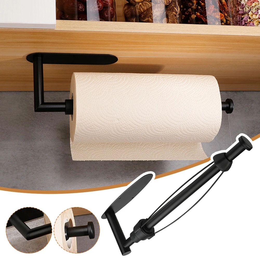 

Paper Towel Holder Wall-Mounted Roll Paper Rack with Damping Effect Stainless Steel Tissue Hanger Storage Rack for Bathroom