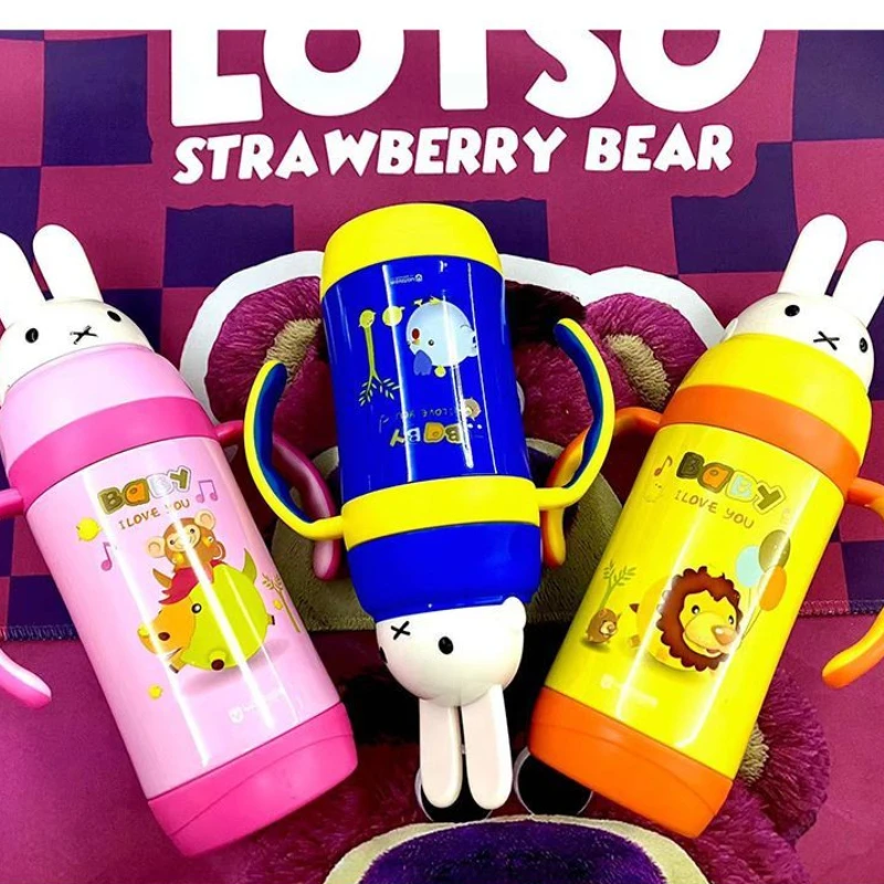 

Зимний термос Miffy, чашка, детская спортивная чашка для улицы, чашка Sippy, Вакуумная чашка из нержавеющей стали, портативная бутылка для воды для студентов