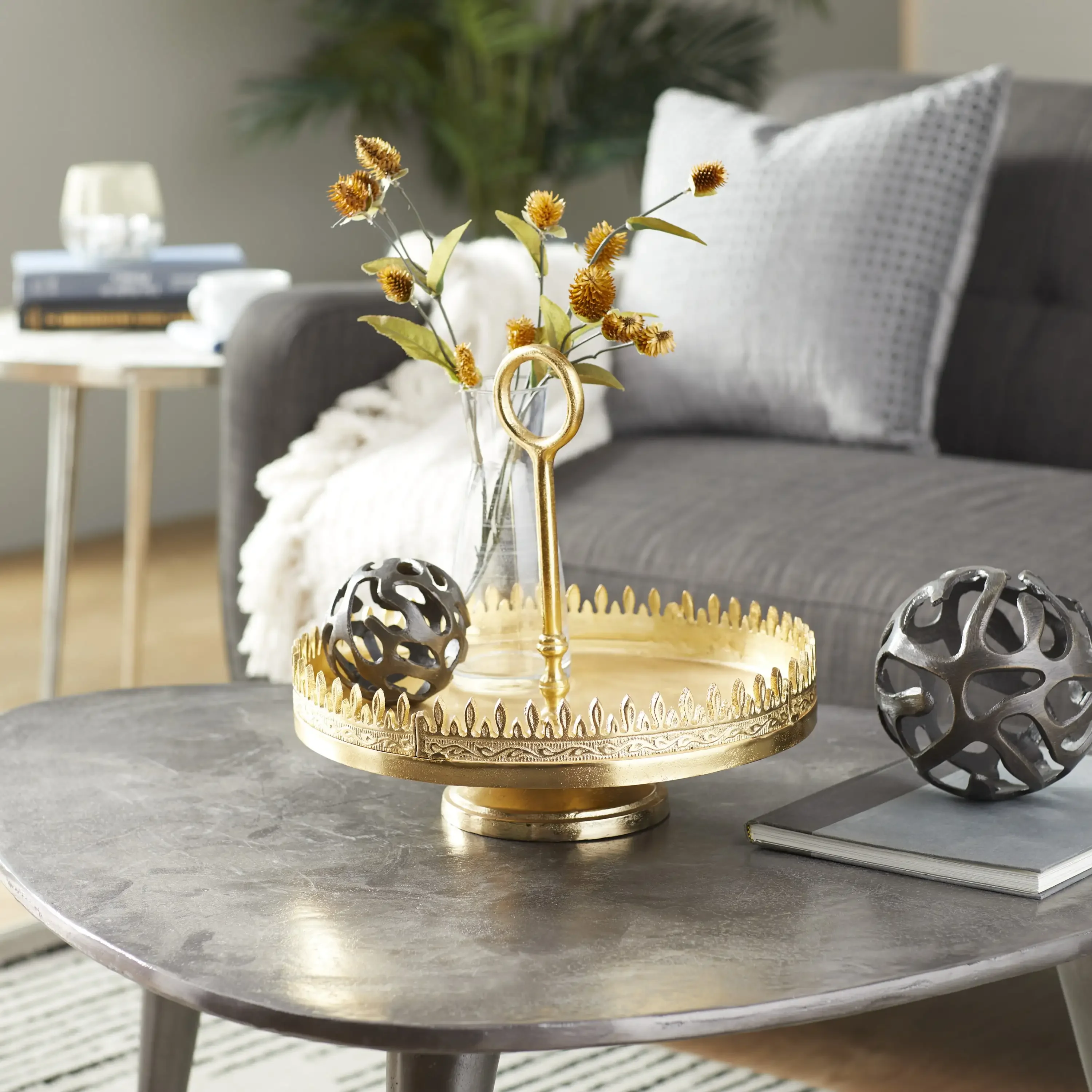 

13"W, 12"H Aluminum Glam Cake Stand, Gold, 1 - Piece