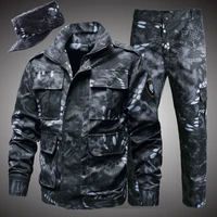 autumn mens camouflage suit tear proof welder wear resistant overalls labor protection suit spring outdoor clothes set