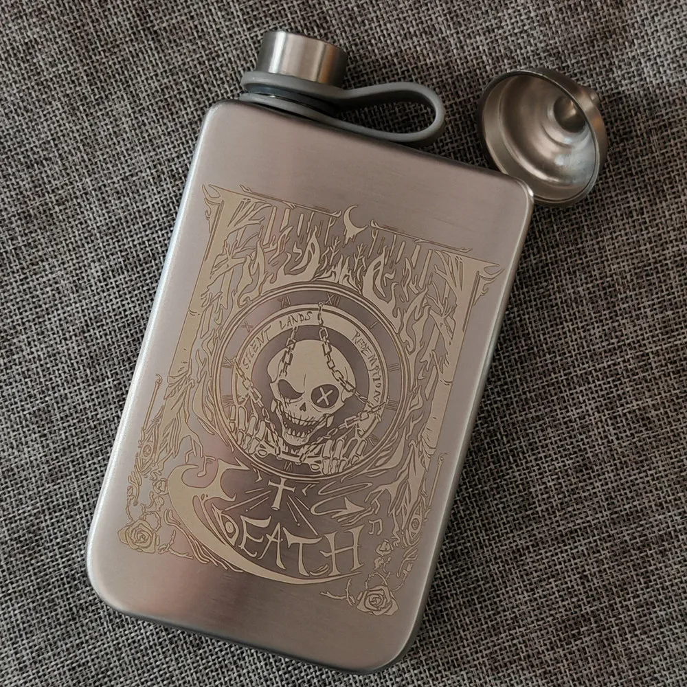 

Фляга Alalinong, 9 унций, нержавеющая сталь, череп