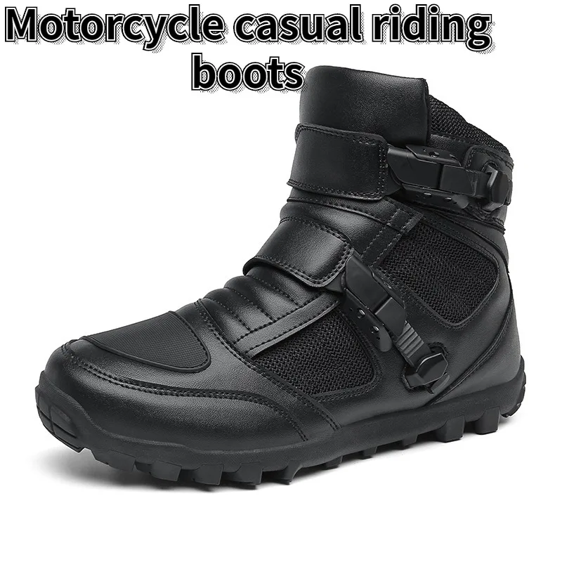 

Новые мотоциклетные защитные Сменные ультратонкие кожаные ботинки для езды на мотоцикле осень и зима Водонепроницаемая повседневная обувь